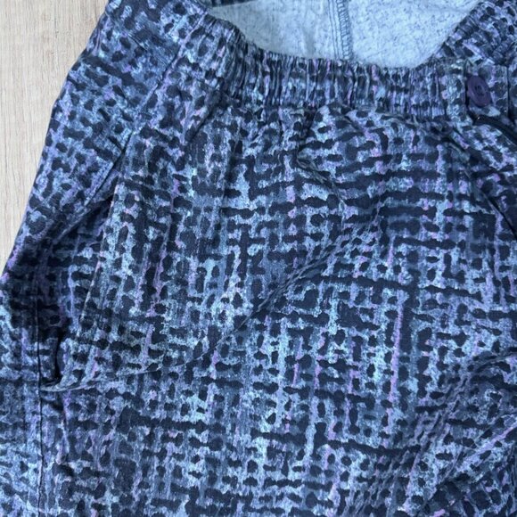 Vintage PCH Pacific Coast Highway 80s Retro Beach Pants Blue Purple M 34 - Picture 6 of 7